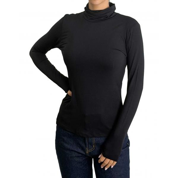 Maglia collo alto in viscosa